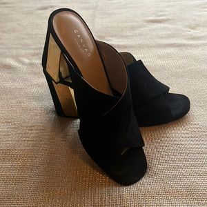 Lands End Sandals. Black size 9 medium.